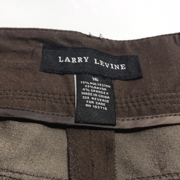 Larry Levine Size 16 “Color: chocolate”Women’s Jns - Picture 5 of 8